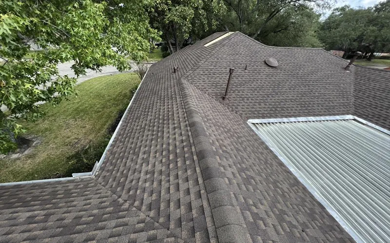 new brown shingle roof in Houston